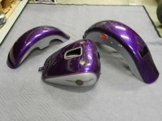   Softail Fatboy Purple Ice Paint Set Gas Tank Front Rear Fenders  