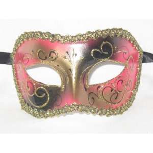  Hot Pink Colombina Berta Venetian Mask