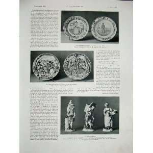  1934 France China Pottery Ornaments Plates Figures