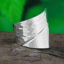   Silver Asymmetrical Dual texture Ring (Mexico)  