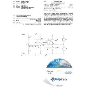  NEW Patent CD for VOLTAGE SPLITTER CIRCUIT Everything 