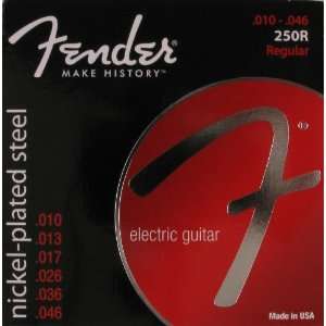 Fender Electric Guitar Nickel Plated Steel Super 250s Ball End, .010 