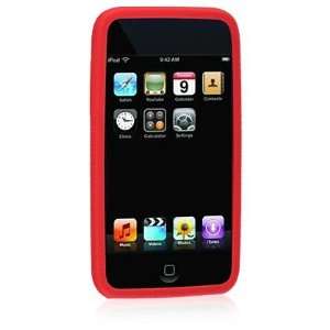 Apple iPod Touch 2nd Generation RED Premium Textured Silicone Case 8GB 