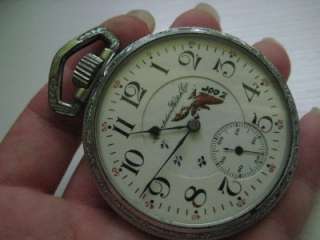 Antique Hampden 21 Jewel Railroad Pocket Watch #105  