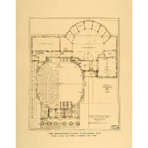  1909 First Presbyterian Church Chattanooga Plan Print 