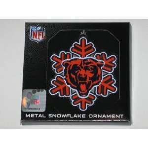  CHICAGO BEARS Team Logo & Colors (3.5) Metallic SNOWFLAKE 