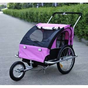 Aosom Cruiser 2in1 Double Child/Baby Bike Trailer and Stroller 