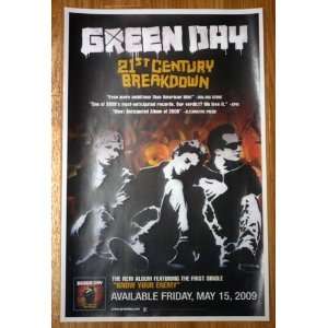  Green Day 21st Century Breakdown 11 by 17 inch promotional 