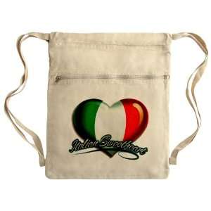   Bag Sack Pack Khaki Italian Sweetheart Italy Flag 