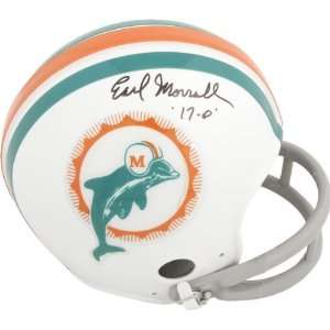 Earl Morrall Miami Dolphins Autographed Dolphins Mini Helmet with 72 