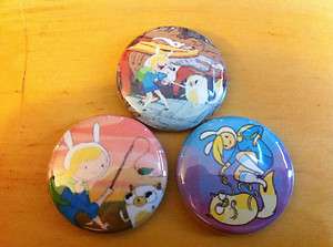   TIME Fionna and cake set of 3 1 pins pinback button Finn Jake set #2