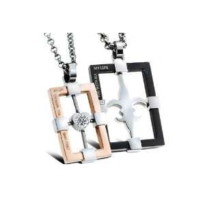   Couples Pendant Necklace Set Ill Love You With All My Life Jewelry