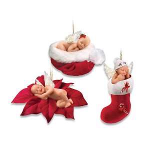 Santas Little Angels Sleeping Baby Angels Christmas Tree Ornaments 