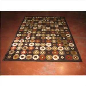  Karma Rounds Brown Contemporary Rug Size 64 x 93 