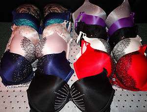   Miraculous Bombshell Padded Push Up Bra NEW COLORS Sparkly  