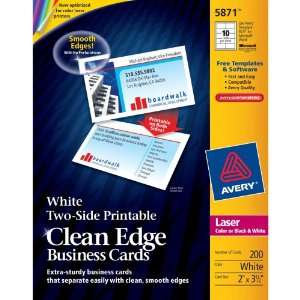  Avery Printable Two Side Clean Edge Business Cards for 
