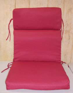 Outdoor Patio Chair Cushions ~ Cranberry ~ 22 X 48 x 2.75 **NEW 