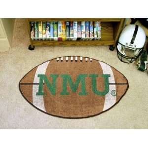  Northern Michigan NMU Wildcats Football Shaped Area Rug 