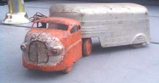 Nice Vintage Wyandotte Semi Truck Trailer Pressed Steel Toy Structo 