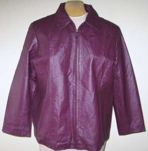 Dialogue 2 way Stretch Washable Leather Fully Lined Jacket MEDIUM 