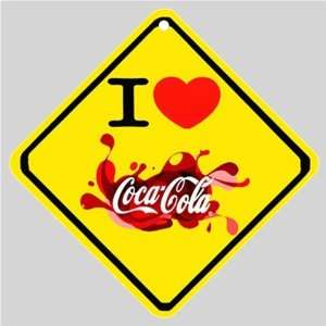  I Love Coca   Cola Logo Car Window Sign 