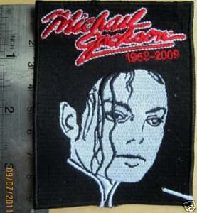 MICHAEL JACKSON TRIBUTE PATCH in memory of MJ 1958 2009  