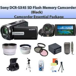 Sony DCR SX45 SX45 SD Flash Memory Camcorder (Black) + SSE Camcorder 