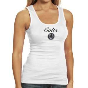  NCAA Indianapolis Colts Womens Iconic Tank Top   White 