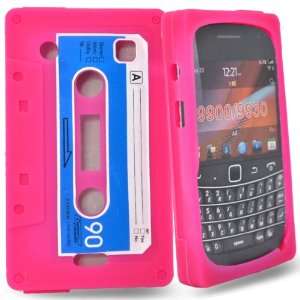     pink Cassette silicone case cover pouch for blackberry bold 9900