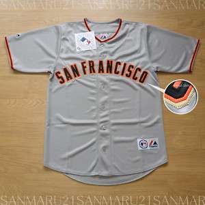 San Francisco Giants Majestic SEWN jersey Gray LG NWT  