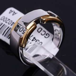 New Arrival 9MM 18K Yellow and White Gold Plated Ring 94775  