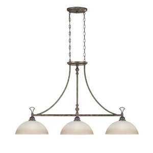 Winchester Collection 3 Light 46 Warm Bronze Island Light with Creamy 