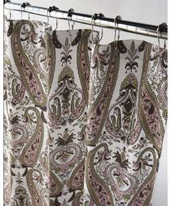 Moroccan Diva Paisley Canvas Shower Curtain  