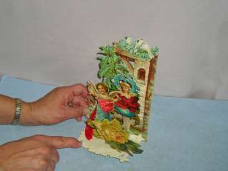 Vintage Valentine Greeting Card Germany 3D Die Cut Honeycomb  