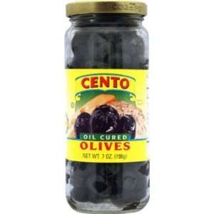 Cento Oil Cured Black Olives Vac Packed Bag  Grocery 