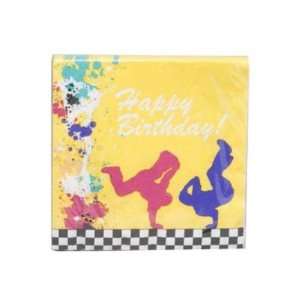  80s Theme Luncheon Napkins 18 Pack Case Pack 12