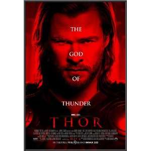  Thor Movie Poster RED Original 27x40 Framed Double Sided 