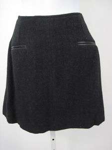 COMPLICE Dark Gray Wool Knee Length A Line Skirt Size 8  
