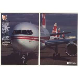  1983 TWA 767 Pratt & Whitney JT9D 7R4 Engine 2 Page Print 