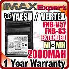 2000mAh Battery ft YAESU FNB V57 FNB 83 FT 60 VX 150 VX 160 VX 180 VX 