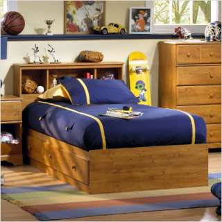 South Shore Amesbury Twin Mates Bed Box and Bookcase Headboard  