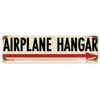 Airplane Hangar Aviation Vintage Metal Sign   Victory Vintage Signs