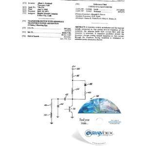NEW Patent CD for TRANSISTOR SWITCH WITH MINIMIZED TRANSITION POWER 