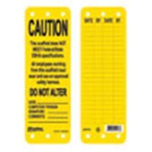   Lock Yellow Scaffold Tag Notmet Osha Specifications 