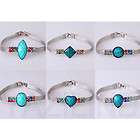   Wholesale Lot 6pcs turquoise crystal chain bracelet jewelry fashion s1