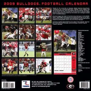  Georgia Bulldogs 2009 12 x 12 Team Wall Calendar Sports 