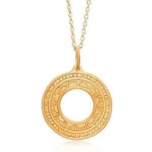  Small Mandala Pendant Necklace with 24 karat Gold Jewelry