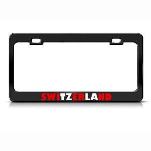 Switzerland Flag Country Metal license plate frame Tag Holder