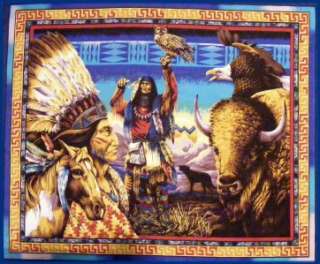 Southwestern Indian Wall Hanging Blanket Fabric Panel  