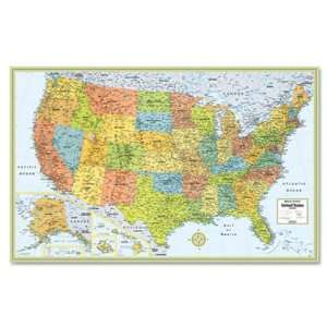   Series Full Color Laminated United States Wall Map